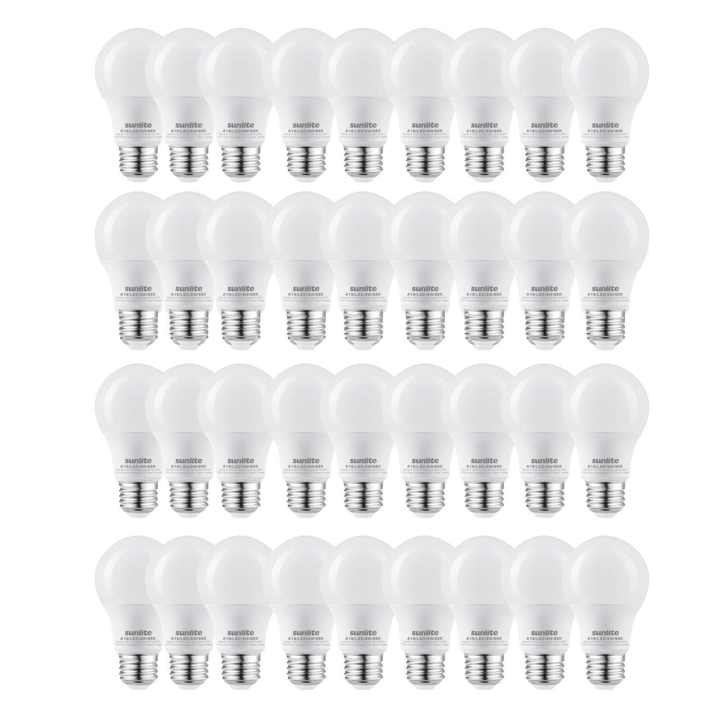 Sunlite LED A19 Light Bulb, 9 Watts, 800Lmn 48 Pack