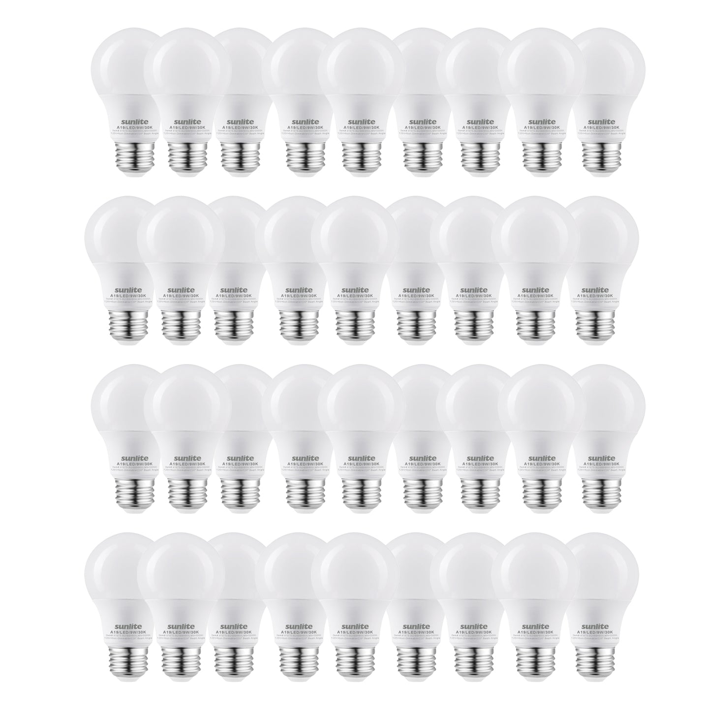 Sunlite LED A19 Light Bulb, 9 Watts, 800Lmn 48 Pack