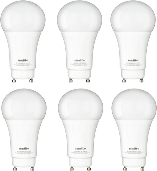 Sunlite A19 GU24 Dimmable Light Bulb, 11 Watts,  Prong LED Twist and Lock Base, ETL Listed, Rated for Enclosed Fixtures