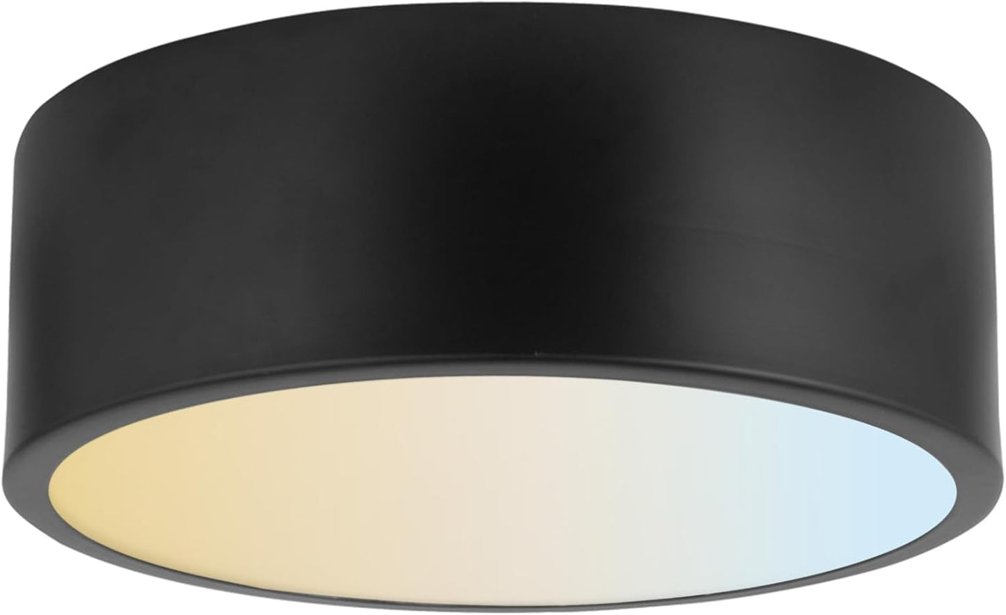 Sunlite 11-Inch LED Solid Band Ceiling Light Fixture, 15 Watts, 950 Lumens, 3 CCT, 80 CRI, Dimmable, ETL Listed, Black