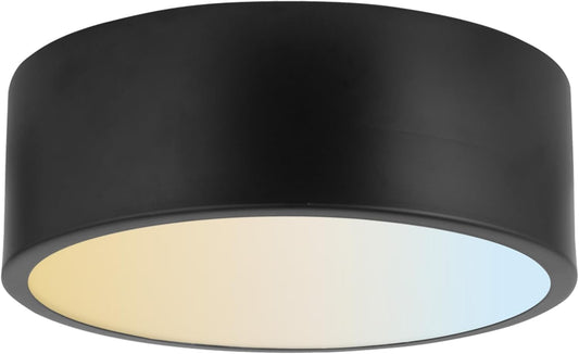 Sunlite 11-Inch LED Solid Band Ceiling Light Fixture, 15 Watts, 950 Lumens, 3 CCT, 80 CRI, Dimmable, ETL Listed, Black