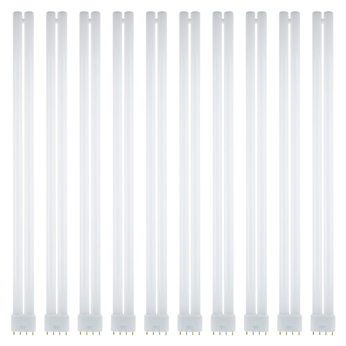 40521-SU Sunlite FT40DL/841 Twin Tube Compact Fluorescent Lamp, FT 4-Pin, 40 Watts, 3150 Lumens, 4100K Cool White, 4-Pin (2G11) Base, ROHS Compliant, 10 Pack