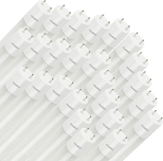 Sunlite LED T8 Ballast Bypass Light Tube (Type B) 4 Foot, 17W (F32T8 Equal), 2200 Lm, Medium G13 Base, Frosted, Dual End Connection, UL Listed, 5000K Daylight, 23 pack
