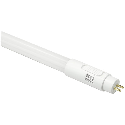 Sunlite LED 4 Foot T5 Type A Plug-and-Play Shatterproof Glass Linear Tube Light Bulb, 24 Watt (54W Equivalent), 3500 Lumens, 3500K/4000K/5000K/6500K CCT Selectable, 83 CRI, UL Listed, Frosted, For Offices, Commercial & Industrial Fixtures, 25 pack