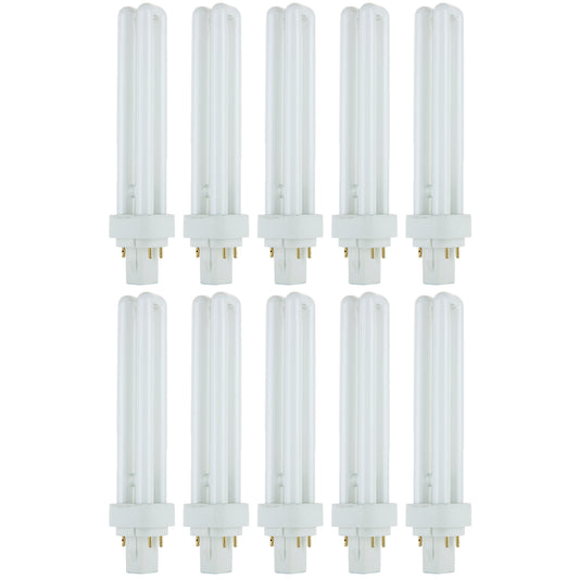 PLD26/E/SP Fluorescent Plug In Light Bulb, 26 Watts, 4-Pin G24Q-3 Base - 10 Pack